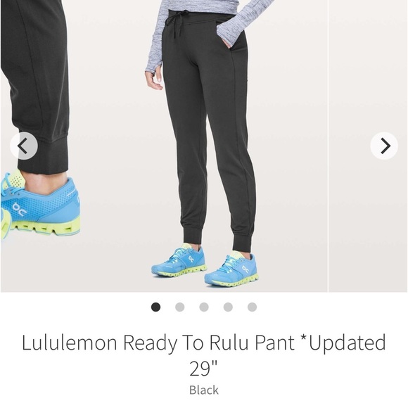 Lululemon • Ready To Rulu Pant *29" jogger black knit drawstring waist pull on - Picture 1 of 6